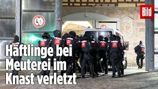 Gefängnismeuterei Polizei stürmt Knast in Thüringen  JVA Untermaßfeld [upl. by Ocnarf]