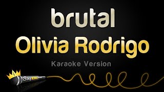 Olivia Rodrigo  brutal Karaoke Version [upl. by Zebedee]